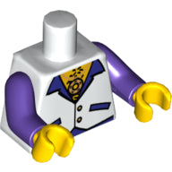 Plaatje in Gallery viewer laden, LEGO® los onderdeel Lijf met Motief Wit 973pb0715c01