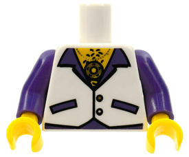 LEGO® los onderdeel Lijf met Motief Wit 973pb0715c01