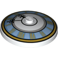 Plaatje in Gallery viewer laden, LEGO® los onderdeel Schaal met Motief in kleur Wit 3960pb037