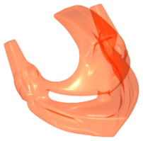 LEGO® Hoofddeksel Accessoire Doorzichtig Neon Oranje 22401