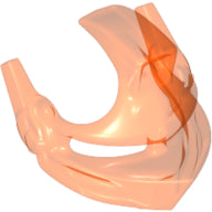 Plaatje in Gallery viewer laden, LEGO® Hoofddeksel Accessoire Doorzichtig Neon Oranje 22401