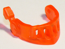 Plaatje in Gallery viewer laden, LEGO® Hoofddeksel Accessoire Doorzichtig Neon Oranje 22394