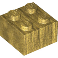 Plaatje in Gallery viewer laden, LEGO® los onderdeel Steen in kleur Parel Goud 3003