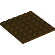 LEGO® los onderdeel Plaat Algemeen Donker Bruin 3958