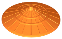 Plaatje in Gallery viewer laden, LEGO® los onderdeel Hoofddeksels in kleur Oranje 93059
