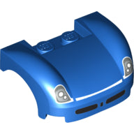 Plaatje in Gallery viewer laden, LEGO® los onderdeel Spatbord met Motief Blauw 18051pb002