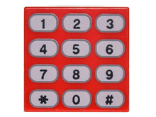 Plaatje in Gallery viewer laden, LEGO® los onderdeel Tegel met Motief Rood 3068pb1030