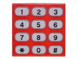 LEGO® los onderdeel Tegel met Motief Rood 3068pb1030