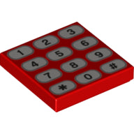 Plaatje in Gallery viewer laden, LEGO® los onderdeel Tegel met Motief Rood 3068pb1030