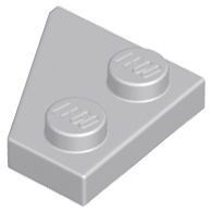 Plaatje in Gallery viewer laden, LEGO® los onderdeel Wig Plaat Licht Blauwachtig Grijs 24307