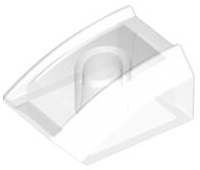 LEGO® los onderdeel Dakpan Gebogen Doorzichtig 30602