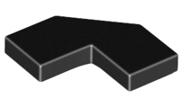 LEGO® los onderdeel Tegel Aangepast in kleur Zwart 27263