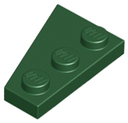 Plaatje in Gallery viewer laden, LEGO® los onderdeel Wig Plaat in kleur Donkergroen 43722
