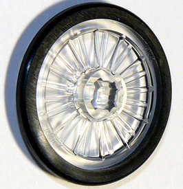 LEGO® los onderdeel Wiel in kleur Doorzichtig 24314pb01
