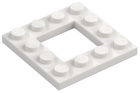 LEGO® los onderdeel Plaat Aangepast in kleur Wit 64799