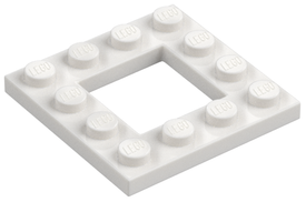 LEGO® los onderdeel Plaat Aangepast in kleur Wit 64799