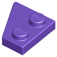 Plaatje in Gallery viewer laden, LEGO® los onderdeel Wig Plaat in kleur Donkerpaars 24307