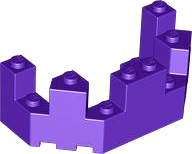 LEGO® los onderdeel Dak in kleur Donkerpaars 6066