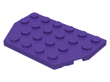 Plaatje in Gallery viewer laden, LEGO® los onderdeel Wig Plaat in kleur Donkerpaars 32059