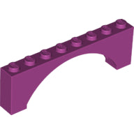 LEGO® los onderdeel Steen Boog in kleur Magenta 16577