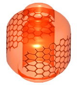 LEGO® los onderdeel Hoofd Doorzichtig Neon Oranje 3626pb1753