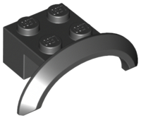 LEGO® los onderdeel Spatbord in kleur Zwart 98282