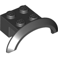Plaatje in Gallery viewer laden, LEGO® los onderdeel Spatbord in kleur Zwart 98282