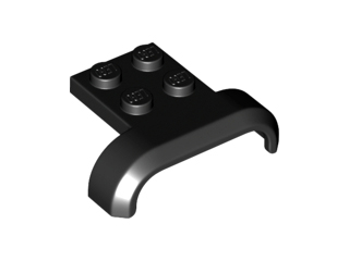 LEGO® los onderdeel Spatbord in kleur Zwart 28326