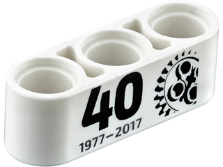 LEGO® onderdeel Technische Hefbalk met Motief Wit 32523pb11