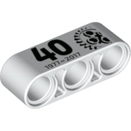 Plaatje in Gallery viewer laden, LEGO® onderdeel Technische Hefbalk met Motief Wit 32523pb11
