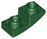 LEGO® los onderdeel Dakpan Gebogen Donkergroen 24201
