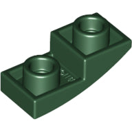 Plaatje in Gallery viewer laden, LEGO® los onderdeel Dakpan Gebogen Donkergroen 24201