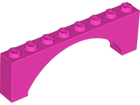 LEGO® los onderdeel Steen Boog in kleur Donker Roze 16577