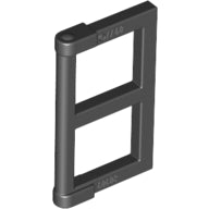 LEGO® los onderdeel Venster, Ruit en Luik Zwart 60608