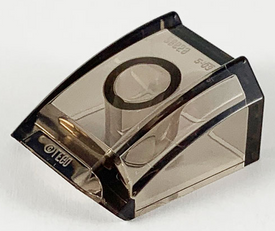 LEGO® los onderdeel Dakpan Gebogen Doorzichtig Zwart 30602
