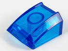 LEGO® onderdeel Dakpan Gebogen Doorzichtig Donkerblauw 30602