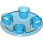 LEGO® los onderdeel Plaat Rond Doorzichtig Donkerblauw 2654