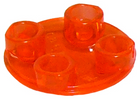 LEGO® los onderdeel Plaat Rond Doorzichtig Neon Oranje 2654