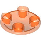LEGO® los onderdeel Plaat Rond Doorzichtig Neon Oranje 2654