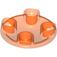 LEGO® los onderdeel Plaat Rond Doorzichtig Neon Oranje 2654