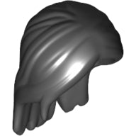 Plaatje in Gallery viewer laden, LEGO® los onderdeel Haar in kleur Zwart 28321