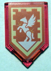 LEGO® Tegel Aangepast met Motief Doorzichtig Rood 22385pb083