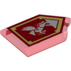 LEGO® Tegel Aangepast met Motief Doorzichtig Rood 22385pb083
