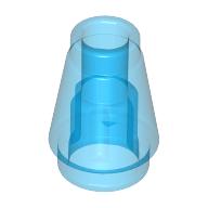 Plaatje in Gallery viewer laden, LEGO® los onderdeel Kegel Doorzichtig Donkerblauw 4589b