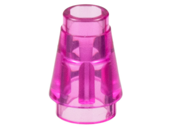 LEGO® los onderdeel Kegel Doorzichtig Donkerroze 4589b