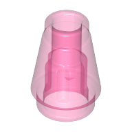 LEGO® los onderdeel Kegel Doorzichtig Donkerroze 4589b