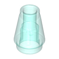 Plaatje in Gallery viewer laden, LEGO® los onderdeel Kegel Doorzichtig Lichtblauw 4589b