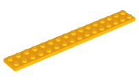 Plaatje in Gallery viewer laden, LEGO® los onderdeel Plaat Algemeen Helder Licht Oranje 4282