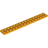 Plaatje in Gallery viewer laden, LEGO® los onderdeel Plaat Algemeen Helder Licht Oranje 4282