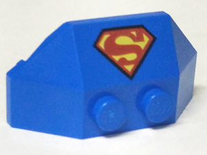 LEGO® los onderdeel Wig met Motief in kleur Blauw 47759pb11